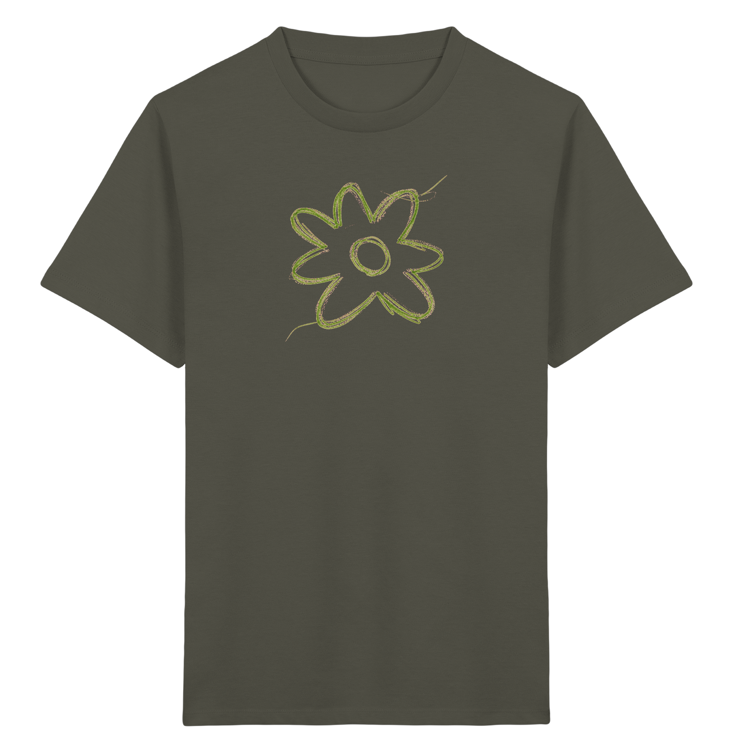 Grüne Zackenblume Kinder Shirt - Kinder Bio T-Shirt