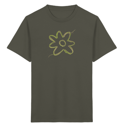 Grüne Zackenblume Kinder Shirt - Kinder Bio T-Shirt