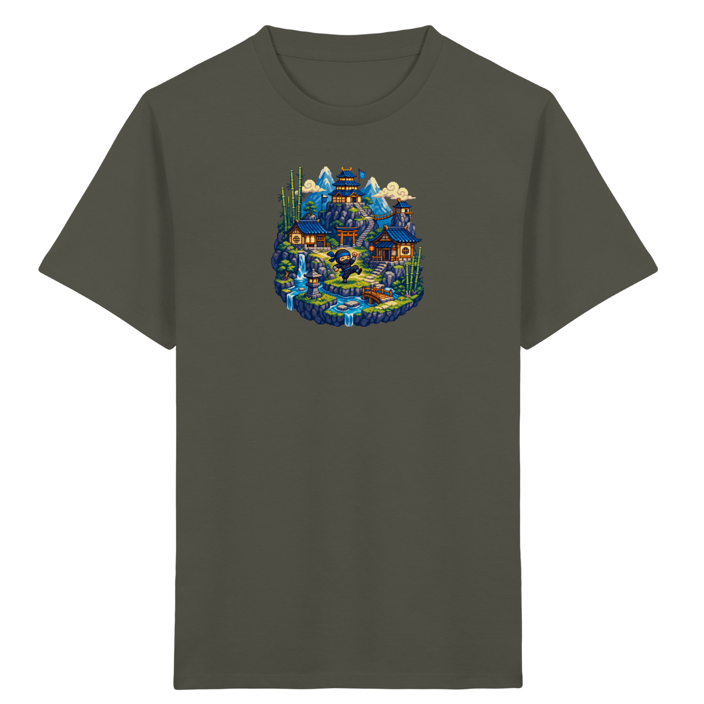 Cooles Ninja Pixel Art T-Shirt - Kinder Bio T-Shirt