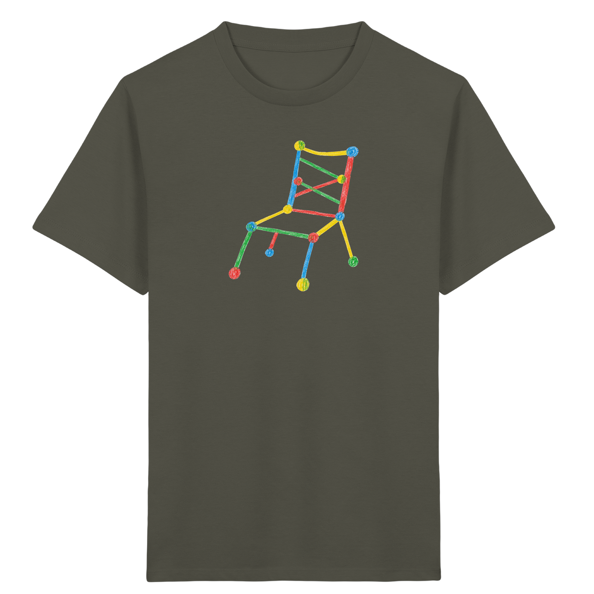 Bunter Kritzelstuhl für Kinder - Kinder Bio T-Shirt