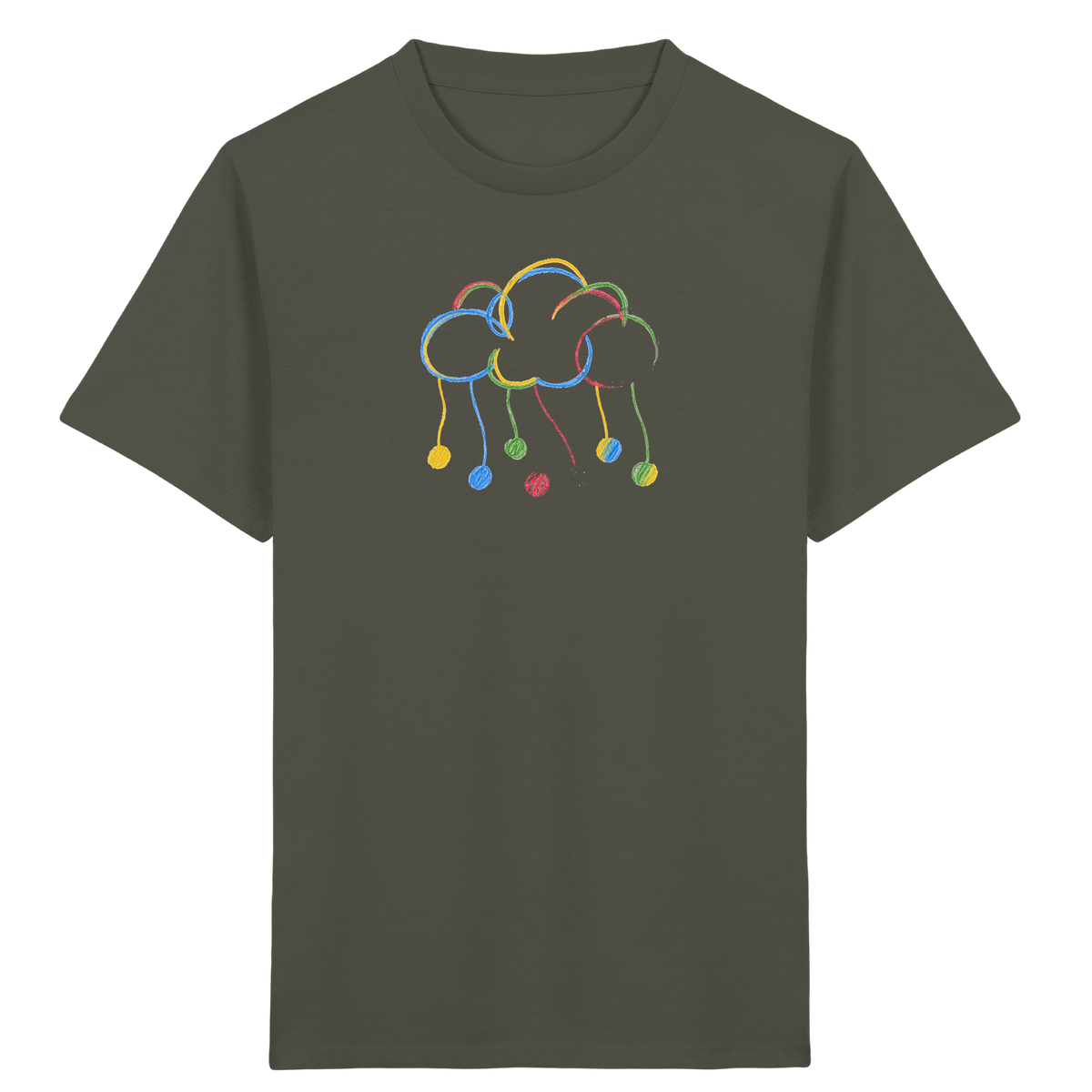 Bunte Farbpunkt Wolke - Kinder Bio T-Shirt