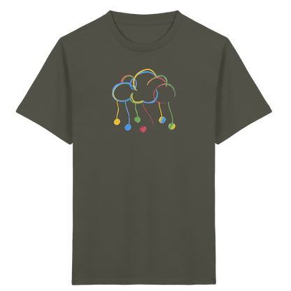 Bunte Farbpunkt Wolke - Kinder Bio T-Shirt