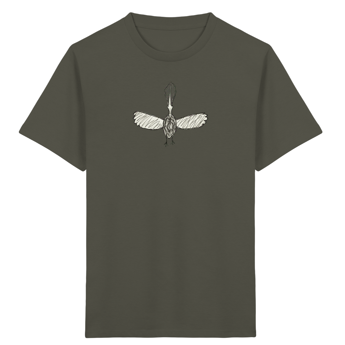 Pelikan von oben gezeichnet - Kinder Bio T-Shirt