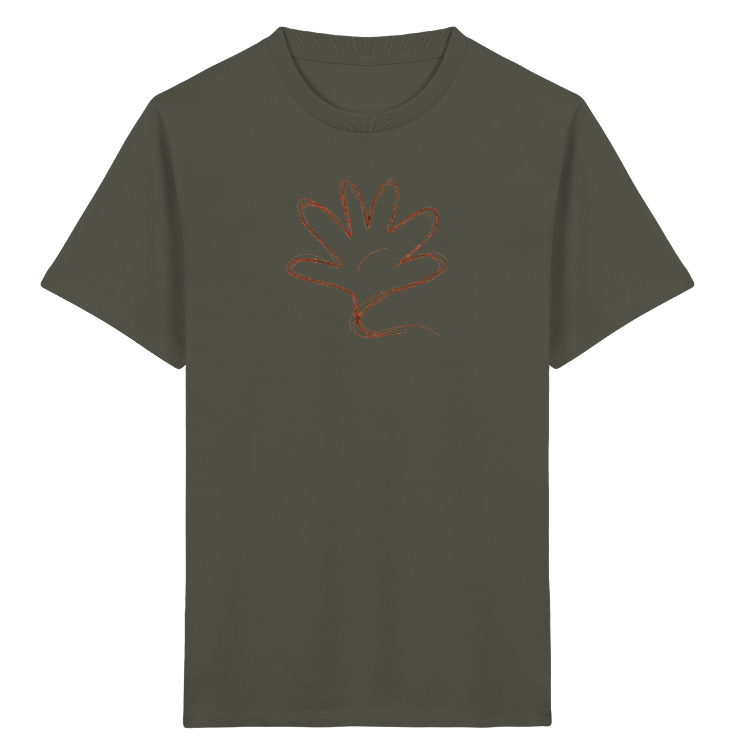 Kakaobraune Schlingenhand Kinder Shirt - Kinder Bio T-Shirt