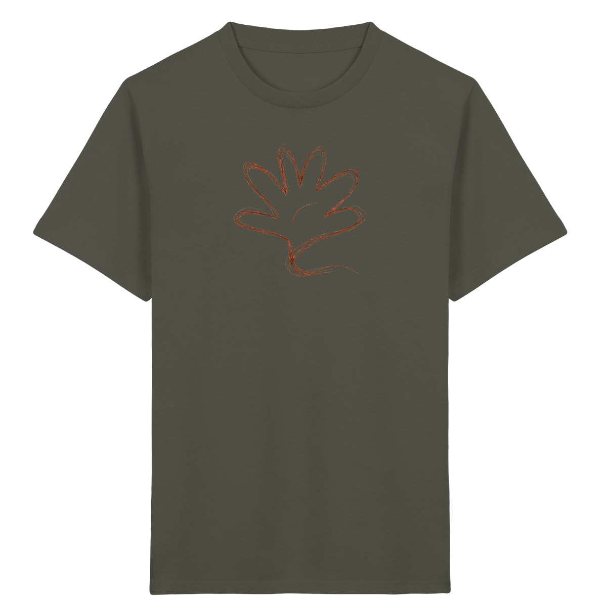 Kakaobraune Schlingenhand Kinder Shirt - Kinder Bio T-Shirt