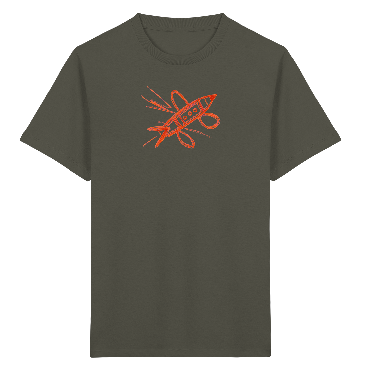 Kupferne Bleistiftrakete für Kinder - Kinder Bio T-Shirt