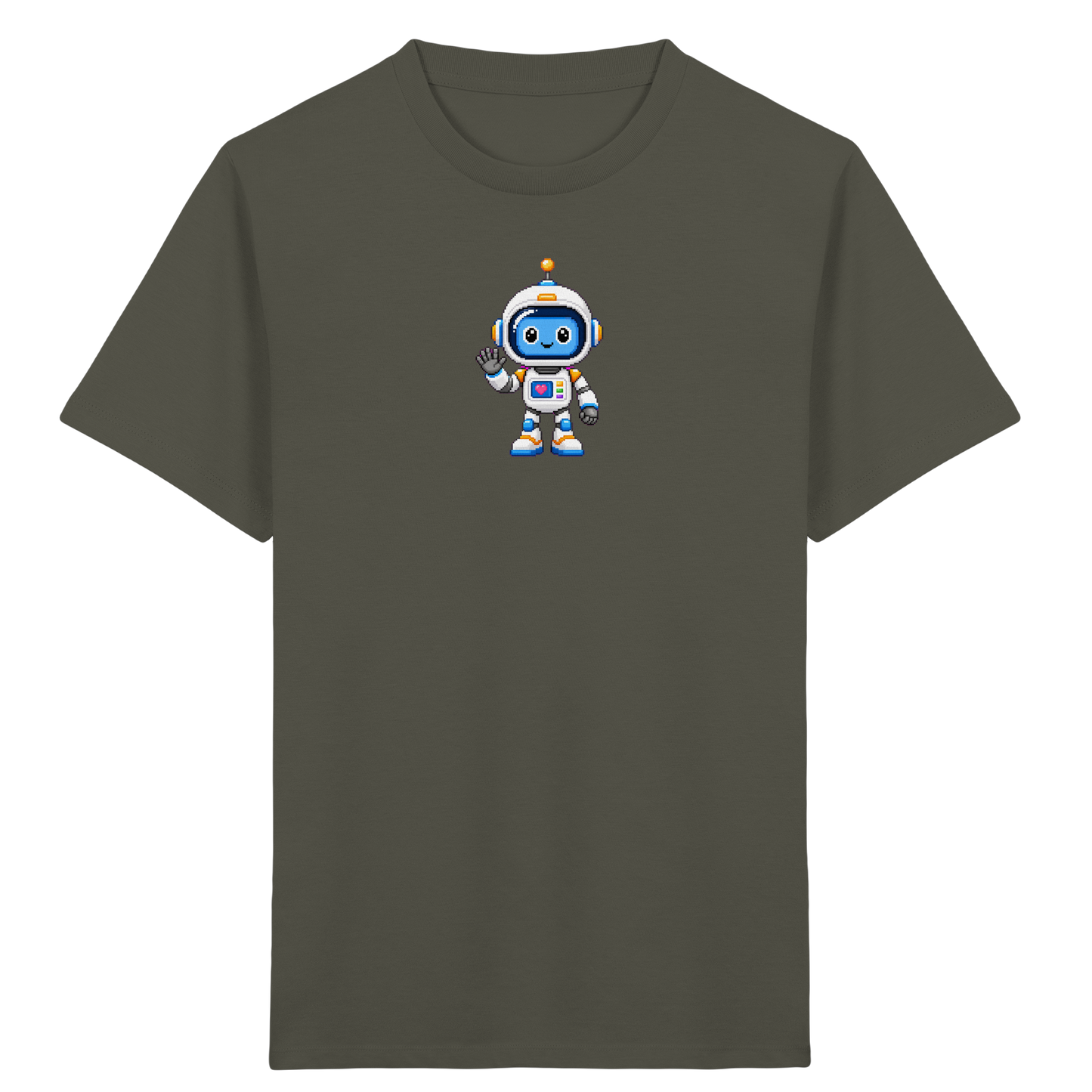 Roboter-Astronaut: Pixel-Herz-Weltraum-Shirt - Kinder T-Shirt