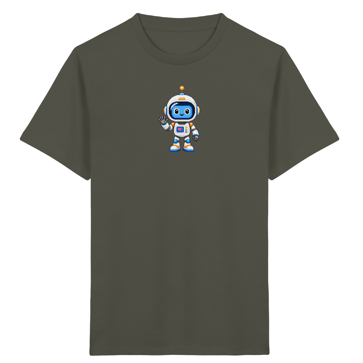 Roboter-Astronaut: Pixel-Herz-Weltraum-Shirt - Kinder T-Shirt