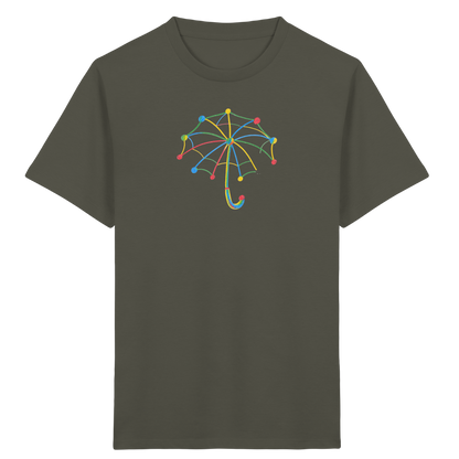 Bunter Farbpunkt Regenschirm - Kinder Bio T-Shirt
