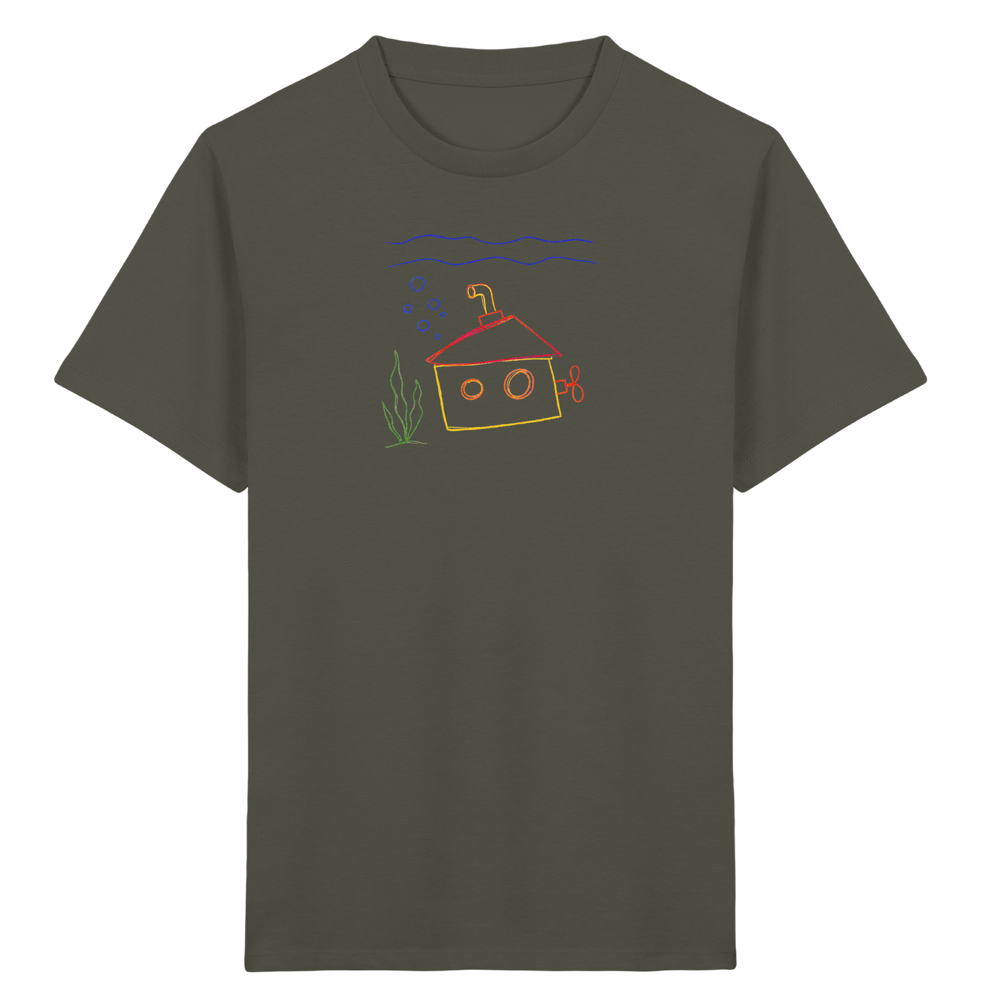 Fröhliches U-Boot Kinder T-Shirt - Kinder Bio T-Shirt