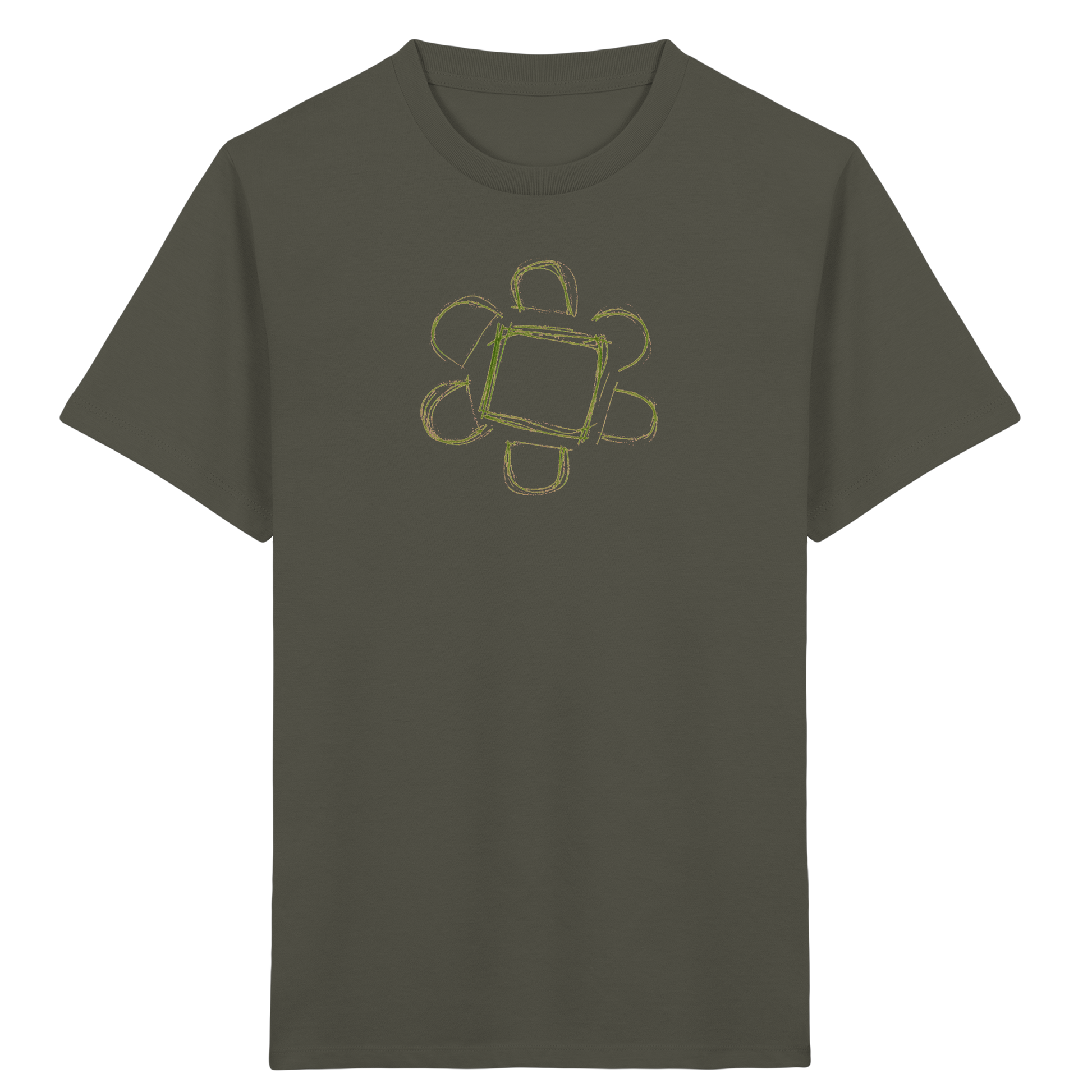 Waldgrüne Eckenblume Kinder T-Shirt - Kinder Bio T-Shirt