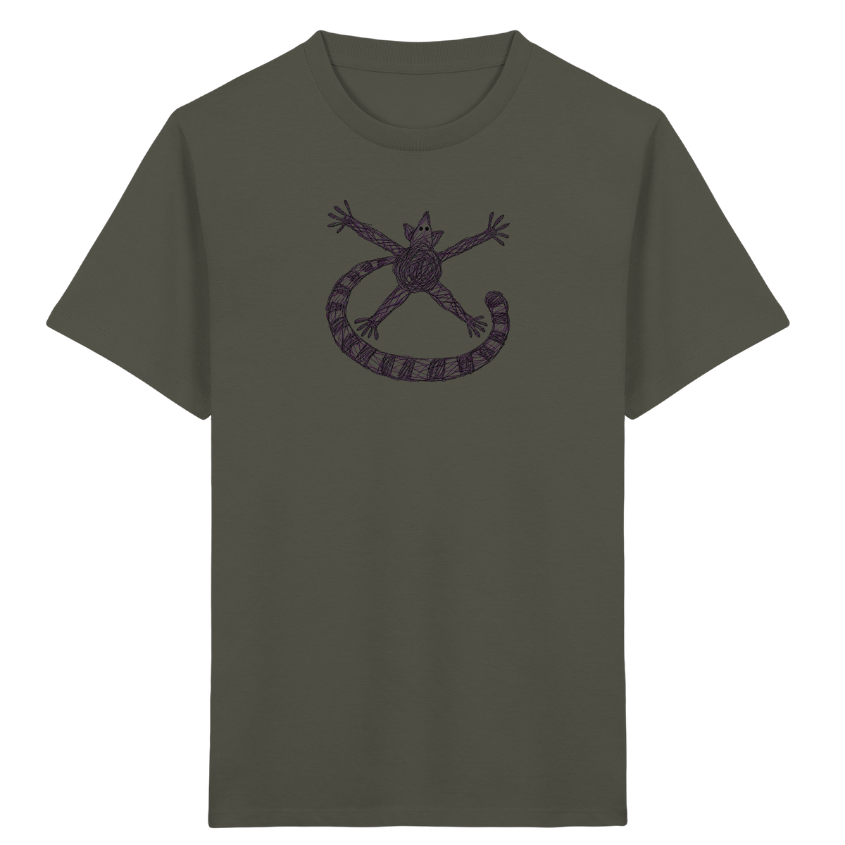 Lemur von oben gezeichnet - Kinder Bio T-Shirt