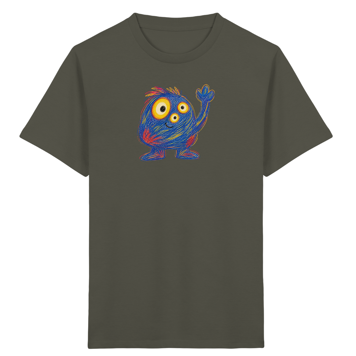 Dreiäuglein winkt fröhlich - Kinder Bio T-Shirt