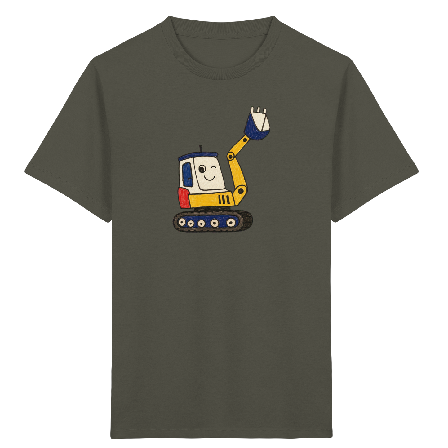 Fröhliches Bagger T-Shirt für Kinder - Kinder Bio T-Shirt
