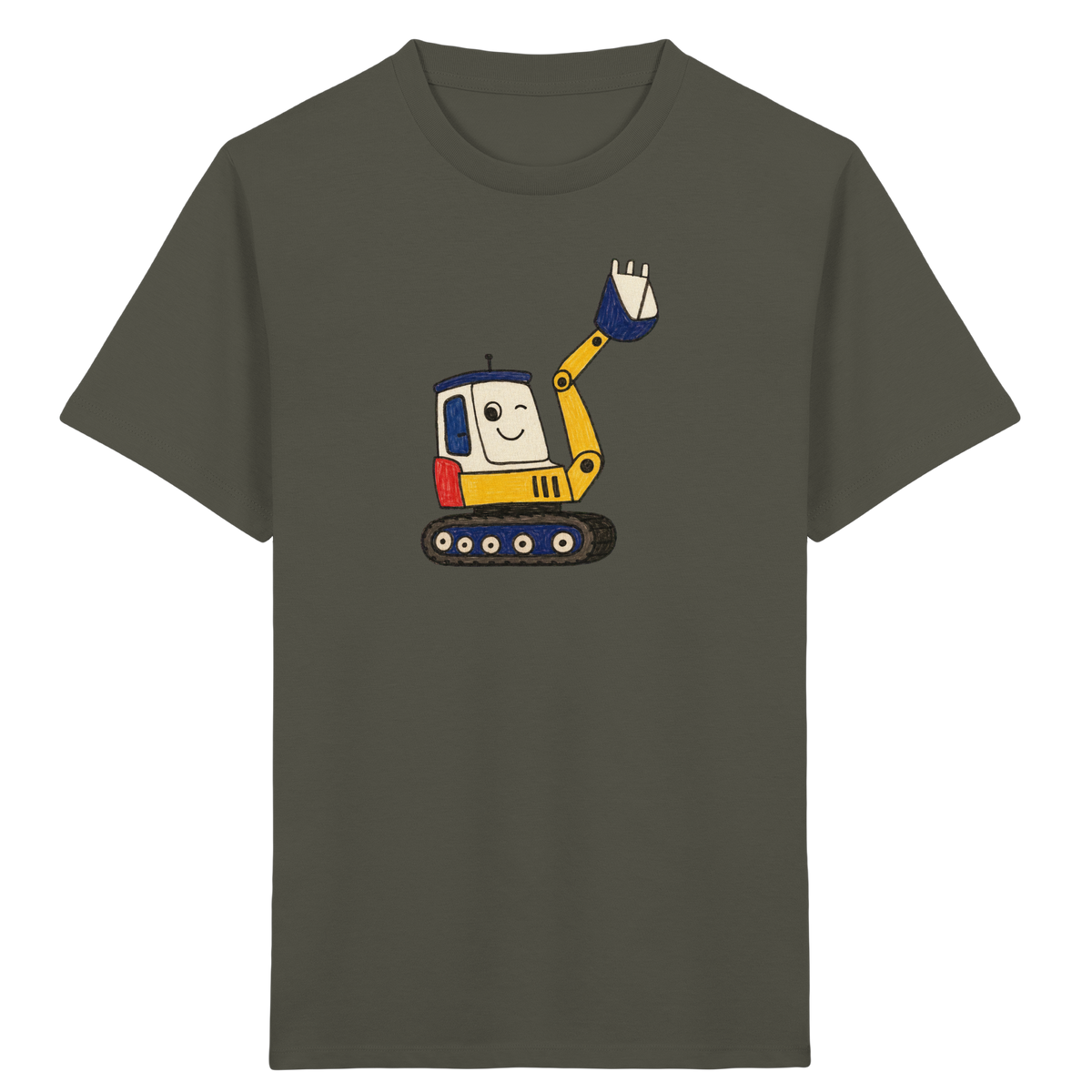 Fröhliches Bagger T-Shirt für Kinder - Kinder Bio T-Shirt