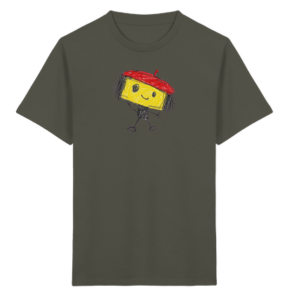 Kritzelkopf mit roter Mütze - Kinder Bio T-Shirt