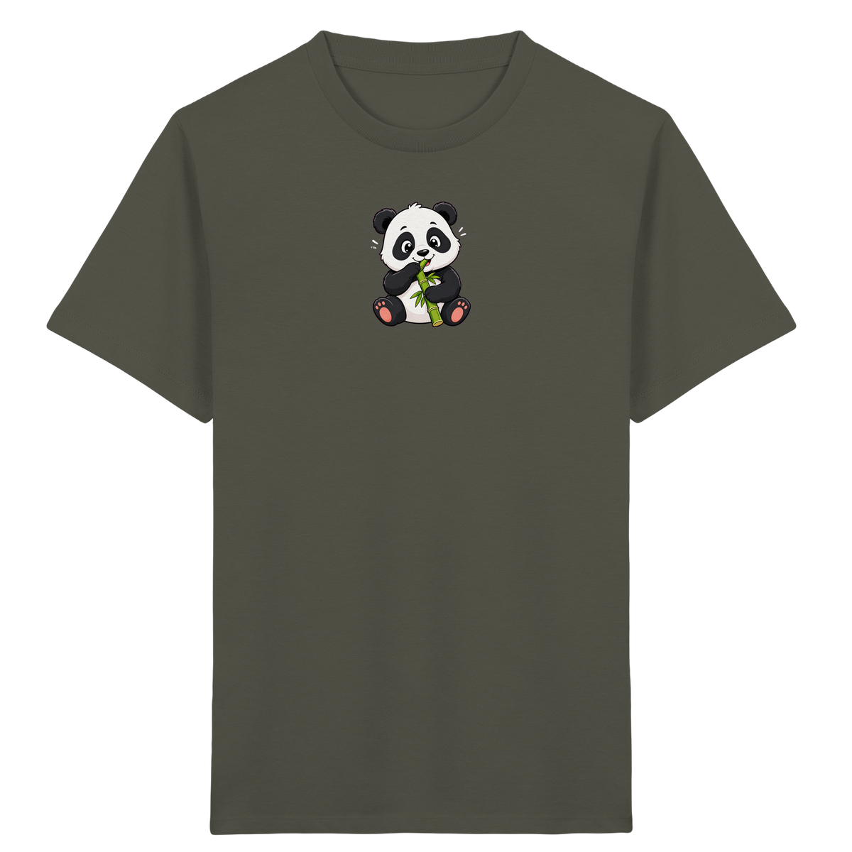 Niedlicher Panda isst Bambus T-Shirt - Kinder Bio T-Shirt