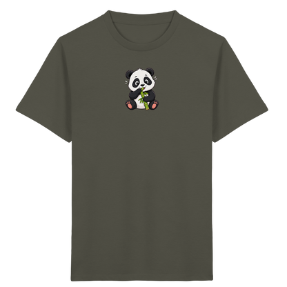 Niedlicher Panda isst Bambus T-Shirt - Kinder Bio T-Shirt