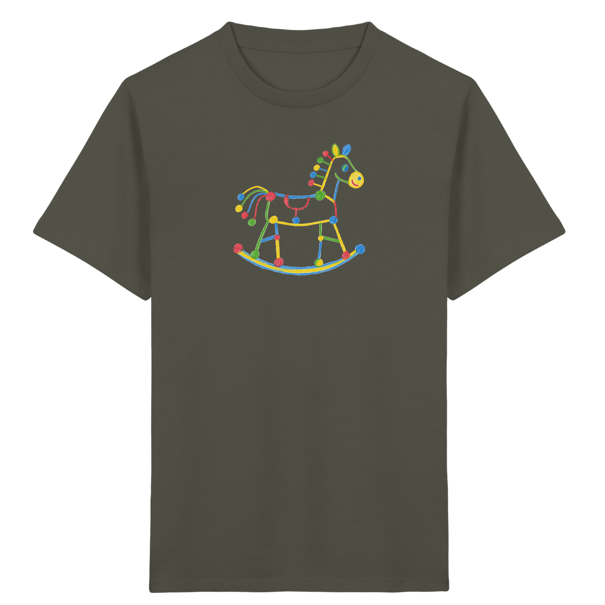 Farbpunkt Schaukelpferd Kinder Shirt - Kinder Bio T-Shirt