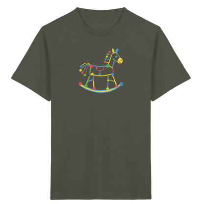 Farbpunkt Schaukelpferd Kinder Shirt - Kinder Bio T-Shirt