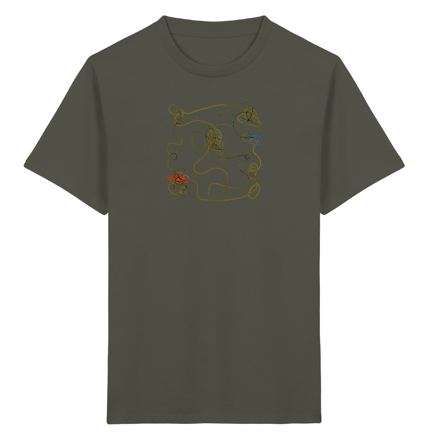 Künstlerisches T-Shirt mit abstraktem Gekritzel - Kinder Bio T-Shirt