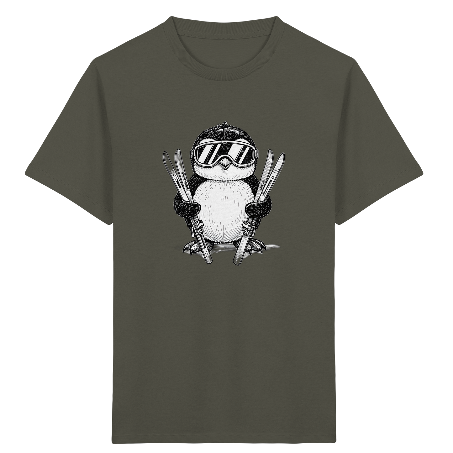 Pinguin auf Skiern: Vintage Kinder T-Shirt - Kinder Bio T-Shirt