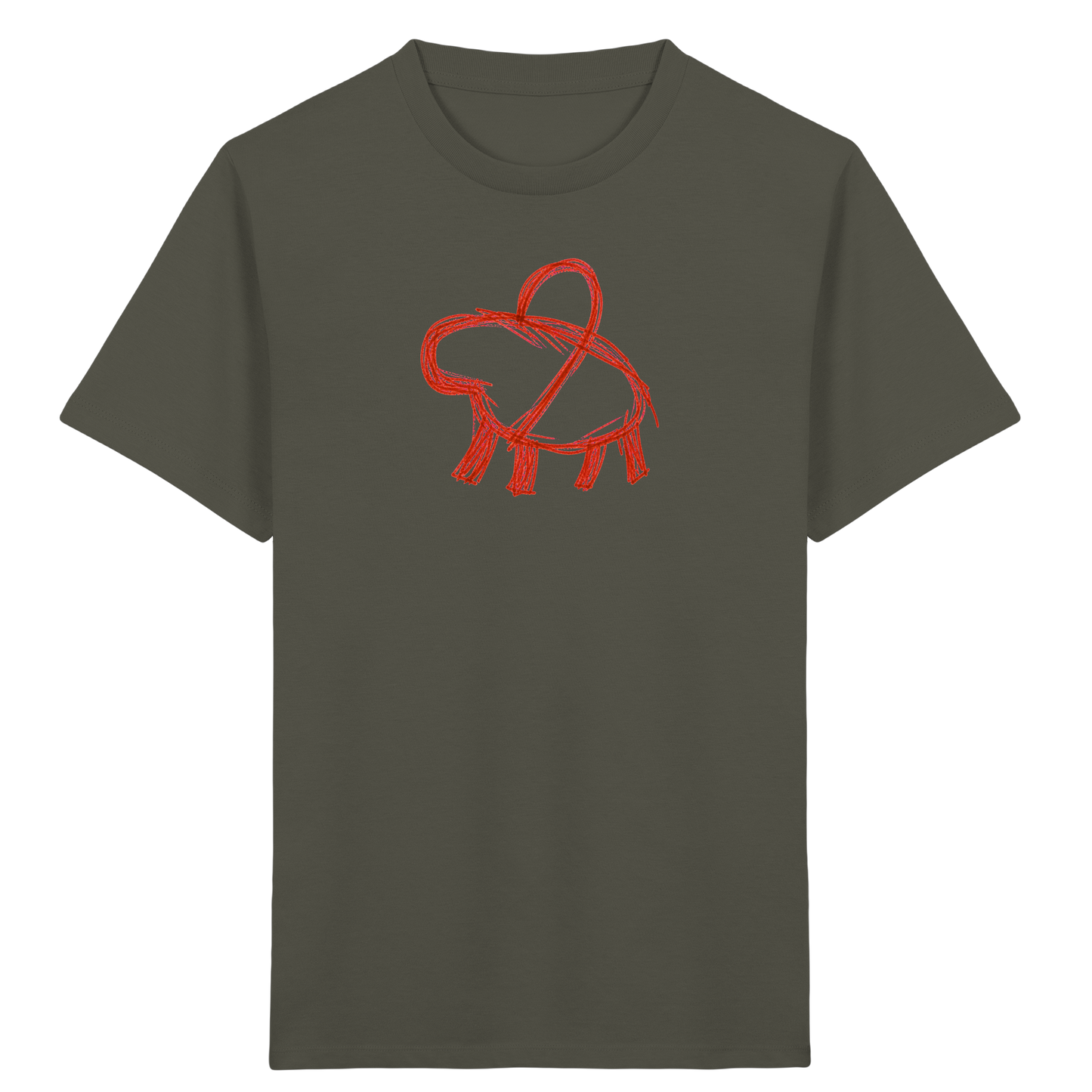 Rostbraunes Capybara mit Ranzen - Kinder Bio T-Shirt