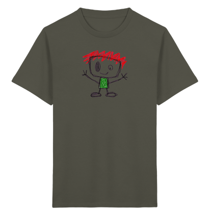 Kritzelkopf mit rotem Strubbelkamm - Kinder Bio T-Shirt