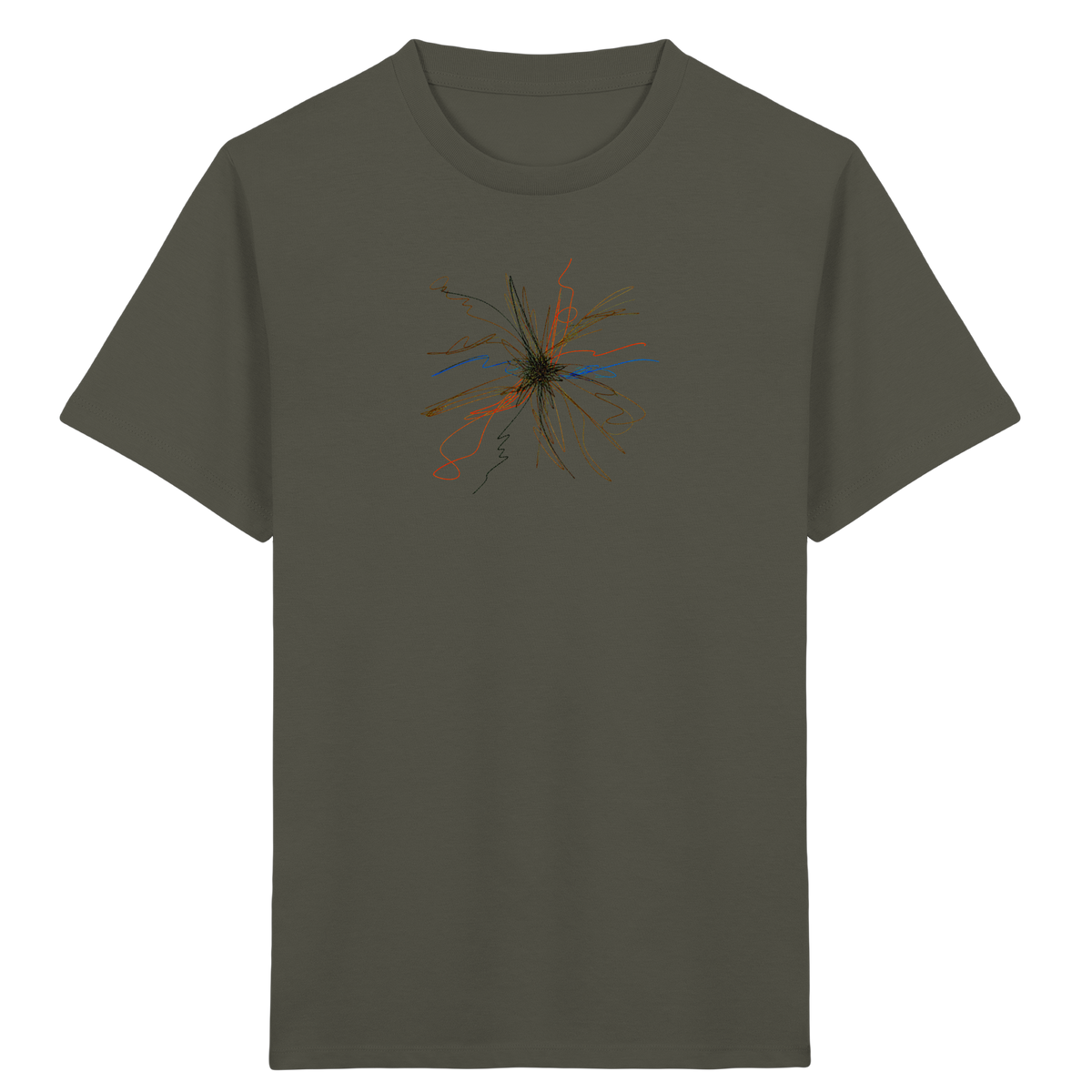 Dynamisches Kunst T-Shirt mit Strahlen - Kinder Bio T-Shirt