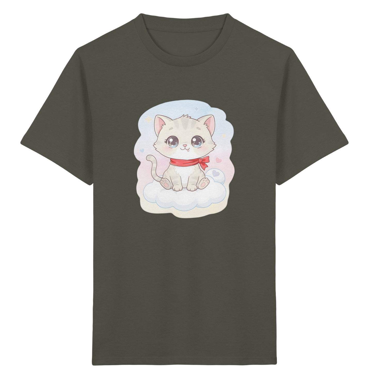 Katze auf Wolke: Süßes Mädchen T-Shirt