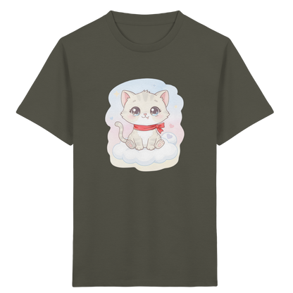 Kinder-T-Shirt mit Katze auf einer Wolke