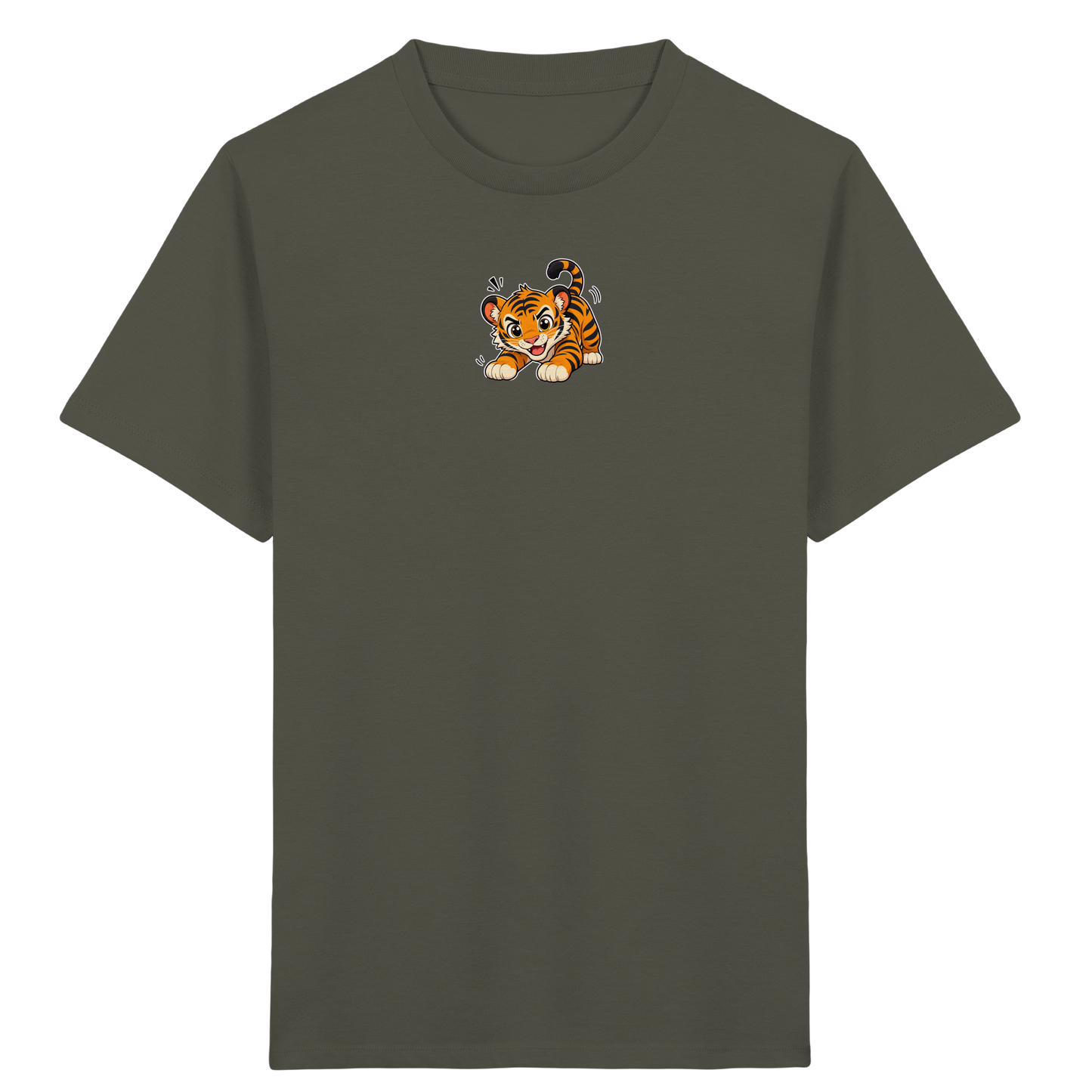 Verspielter Tiger: Fröhliches Kinder T-Shirt - Kinder Bio T-Shirt