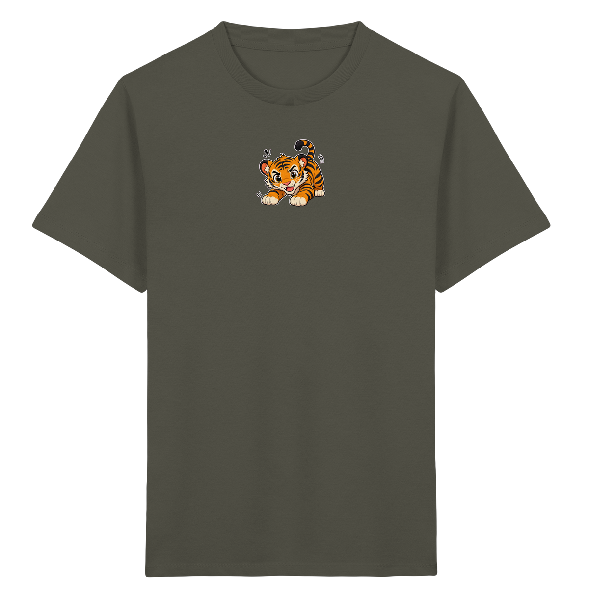Verspielter Tiger: Fröhliches Kinder T-Shirt - Kinder Bio T-Shirt