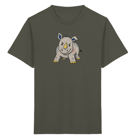 Cooles Nashorn T-Shirt fuer Wildfaenge - Kinder Bio T-Shirt