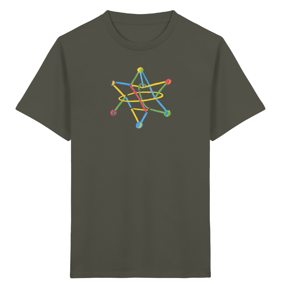Buntes Sternobjekt Kinderzeichnung - Kinder Bio T-Shirt