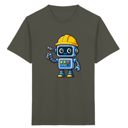 Pixel-Roboter mit Hammer: Retro Kinder-T-Shirt - Kinder T-Shirt