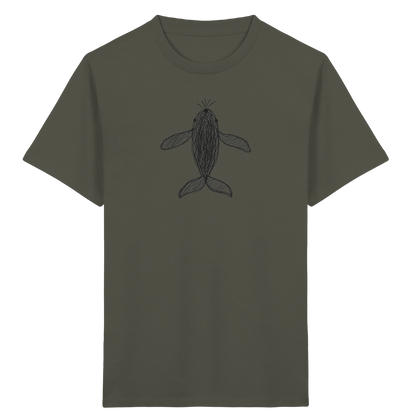 Wal von oben gezeichnet - Kinder Bio T-Shirt