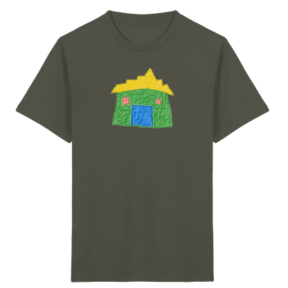 Grünes Haus mit Stufendach - Kinder Bio T-Shirt