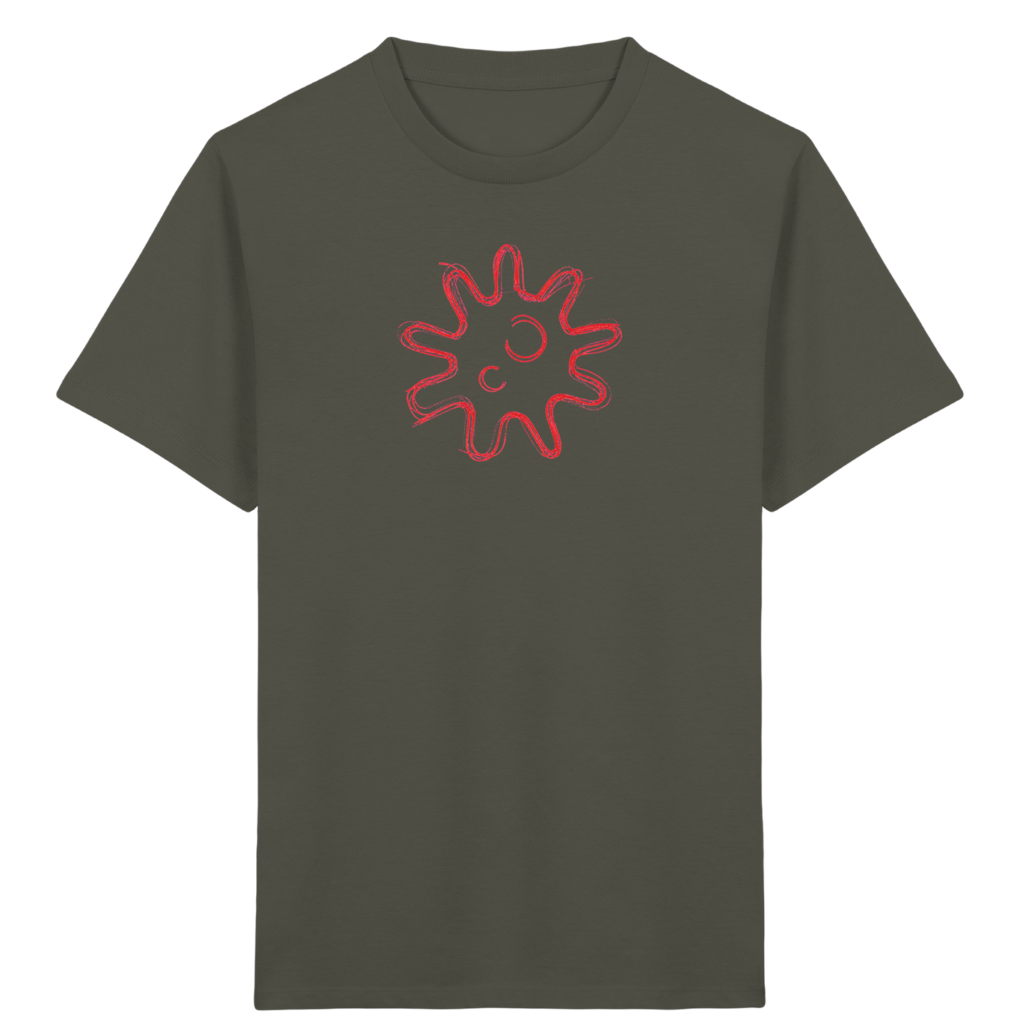 Rote Krakelsonne Kinder T-Shirt - Kinder Bio T-Shirt