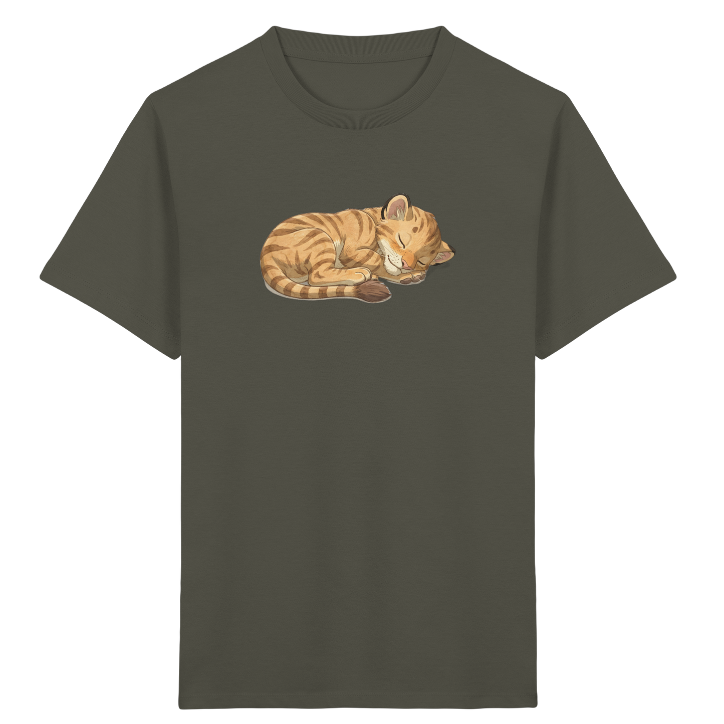 Schlafende Katze: Kuscheliges T-Shirt für Kinder