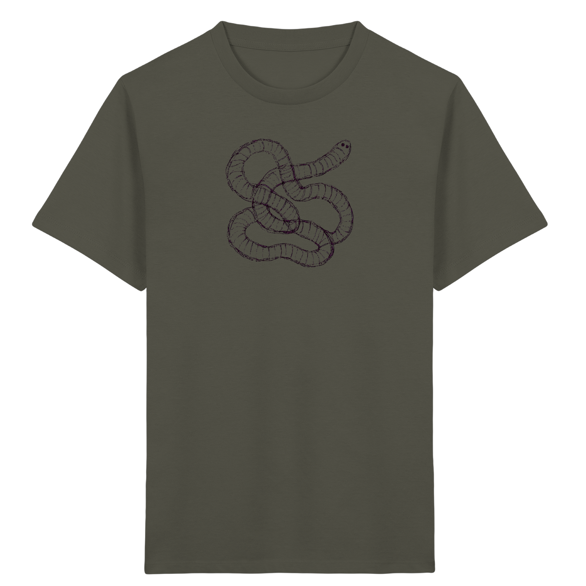Regenwurm von oben gezeichnet - Kinder Bio T-Shirt