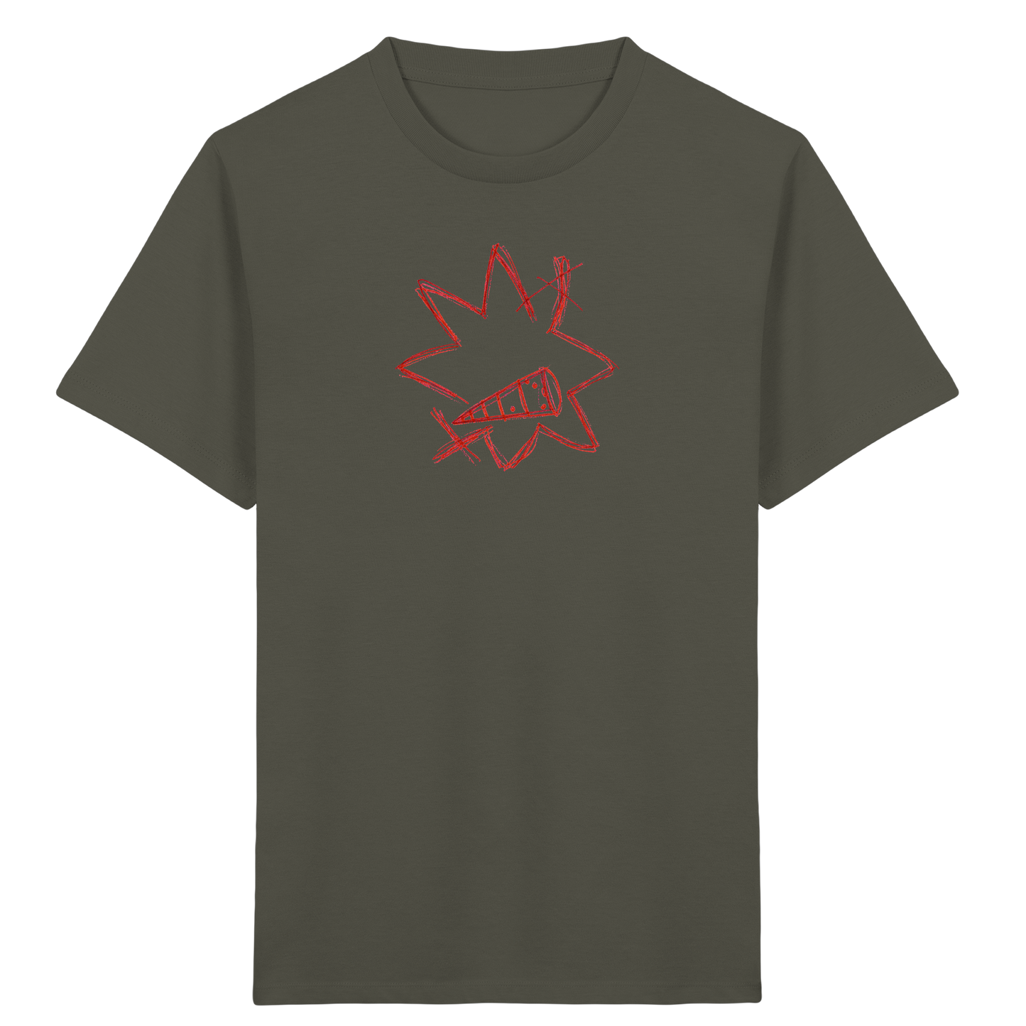 Dunkelroter Mutstern zur Einschulung - Kinder Bio T-Shirt