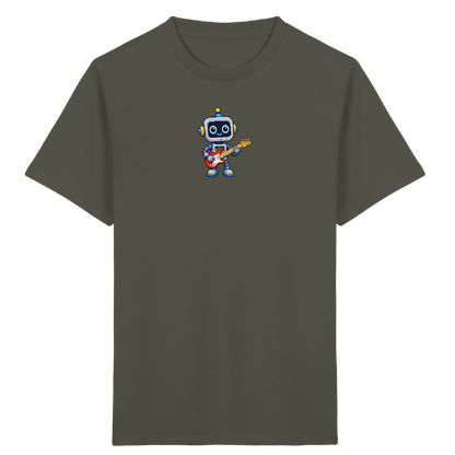 Pixel Roboter rockt E-Gitarre - Kinder T-Shirt