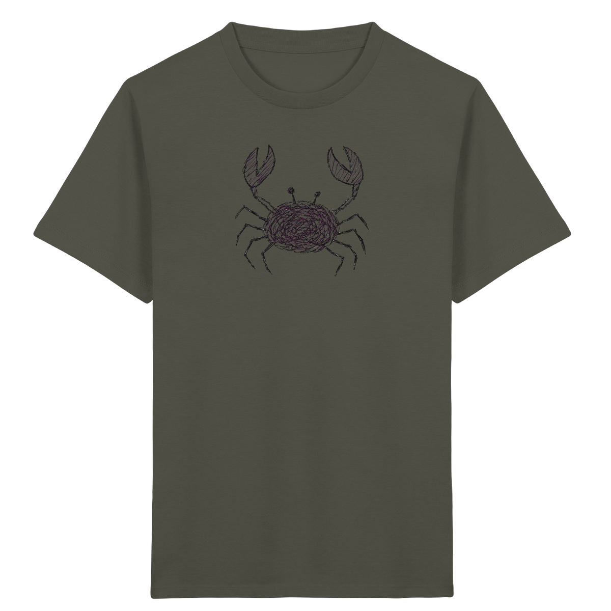 Krabbe von oben gezeichnet - Kinder Bio T-Shirt