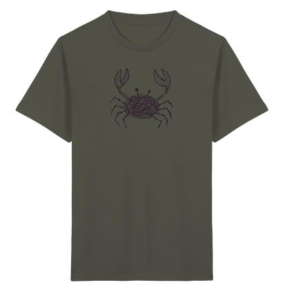 Krabbe von oben gezeichnet - Kinder Bio T-Shirt