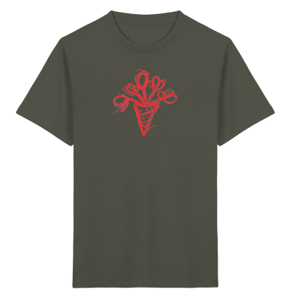 Korallrote Blumenschultüte Kinder T-Shirt - Kinder Bio T-Shirt