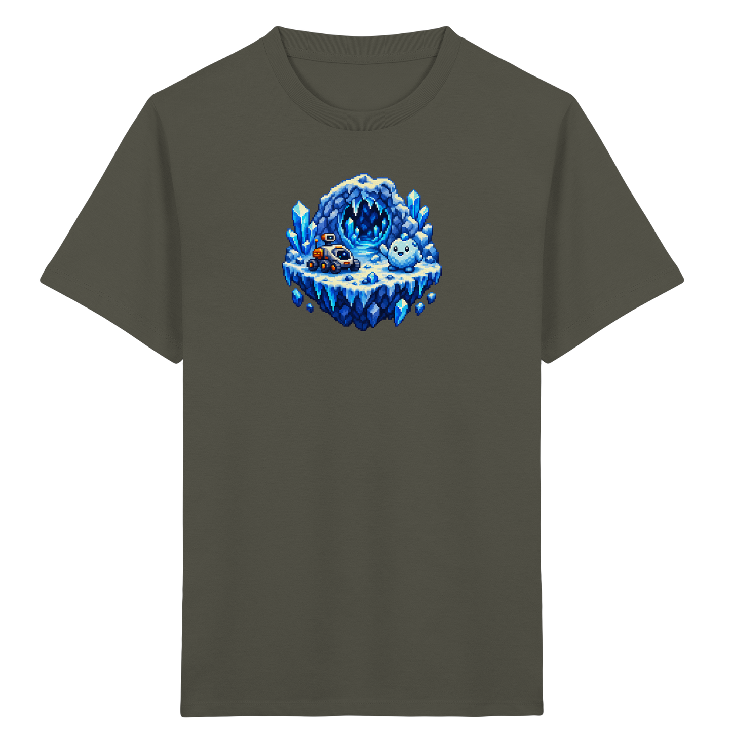 Abenteuerliches Pixel Eis-Geist T-Shirt - Kinder Bio T-Shirt