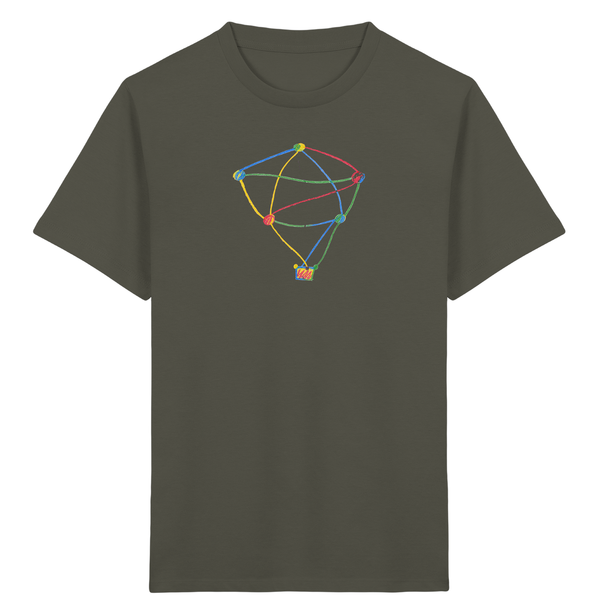 Farbpunkt Heißluftballon Kinder Shirt - Kinder Bio T-Shirt