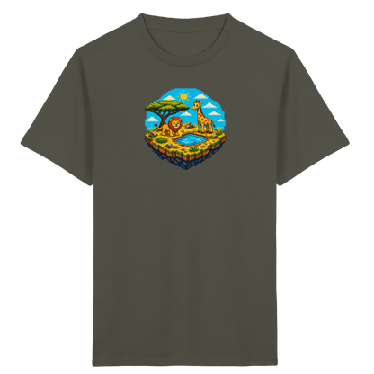 Verspieltes Pixel Safari T-Shirt Kinder - Kinder Bio T-Shirt