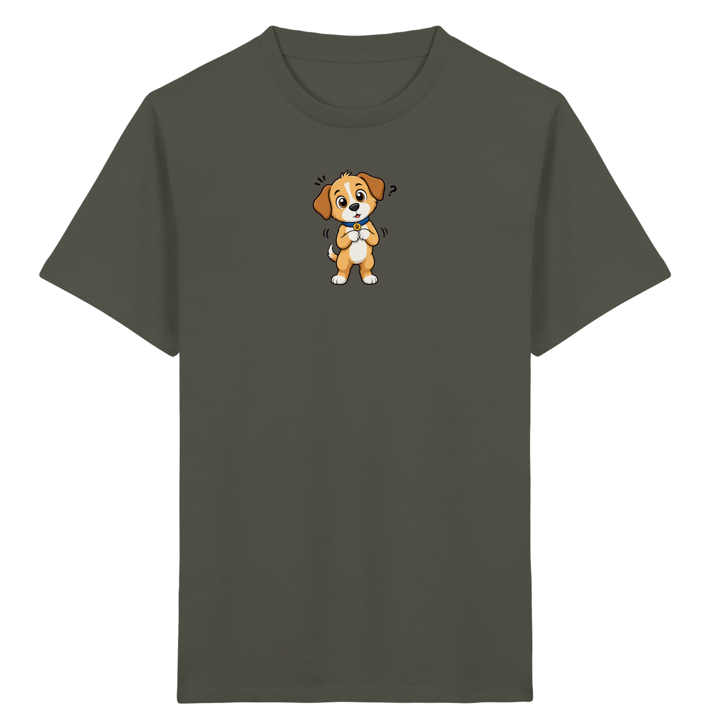 Niedlicher Welpe: Überrascht auf T-Shirt - Kinder Bio T-Shirt